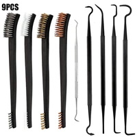 wire brush pick kit double ended brass copper nylon steel brush and ploymer metal picks for cleaning gap welding slag and rust
