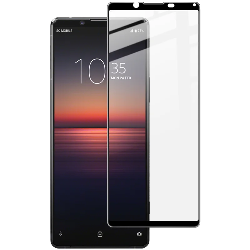 Для Sony Xperia 1 II Защитное стекло для экрана IMAK Pro + версия на весь экран AB Клей