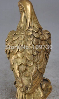 Бесплатная доставка 7 дюймов тибетская бронза медь резное животное Орел птица