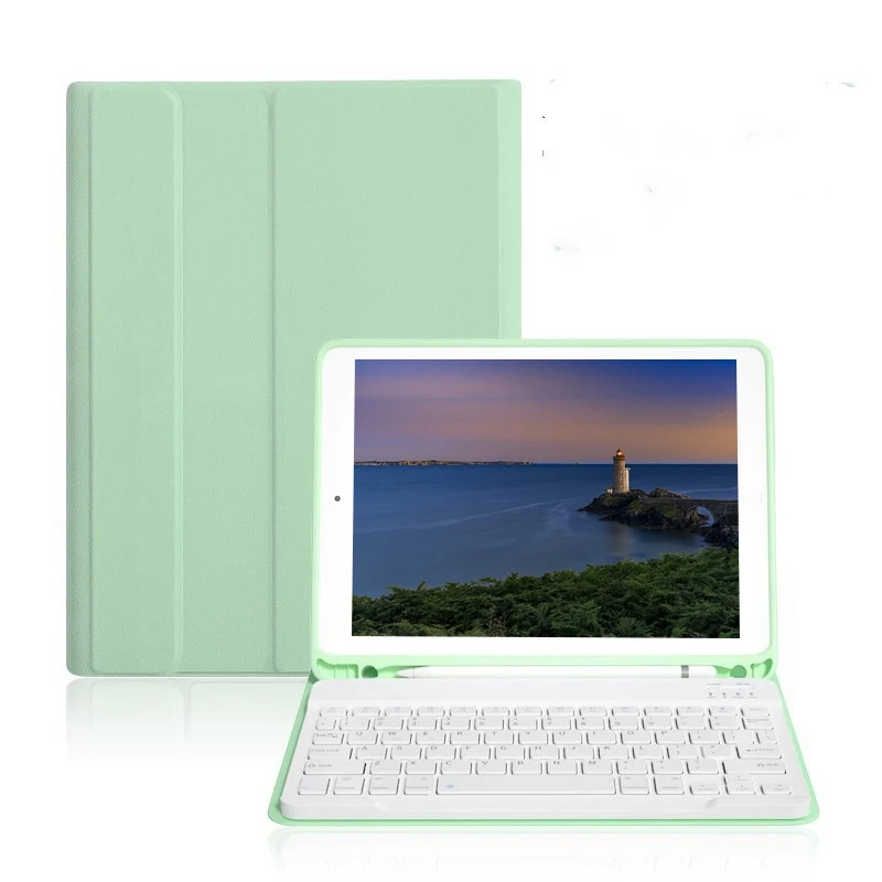 Для iPad Pro 11 2020 Беспроводная клавиатура Bluetooth со слотом для ручки и кожаный чехол