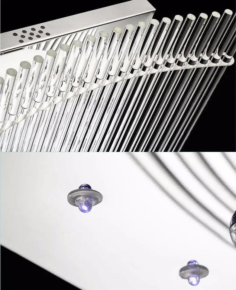 

New Modern Crystal Chandelier LED Color Change With Remote Control Organ Style RGB Lustre Ceiling Lamp Deco L108cm 110V 220V