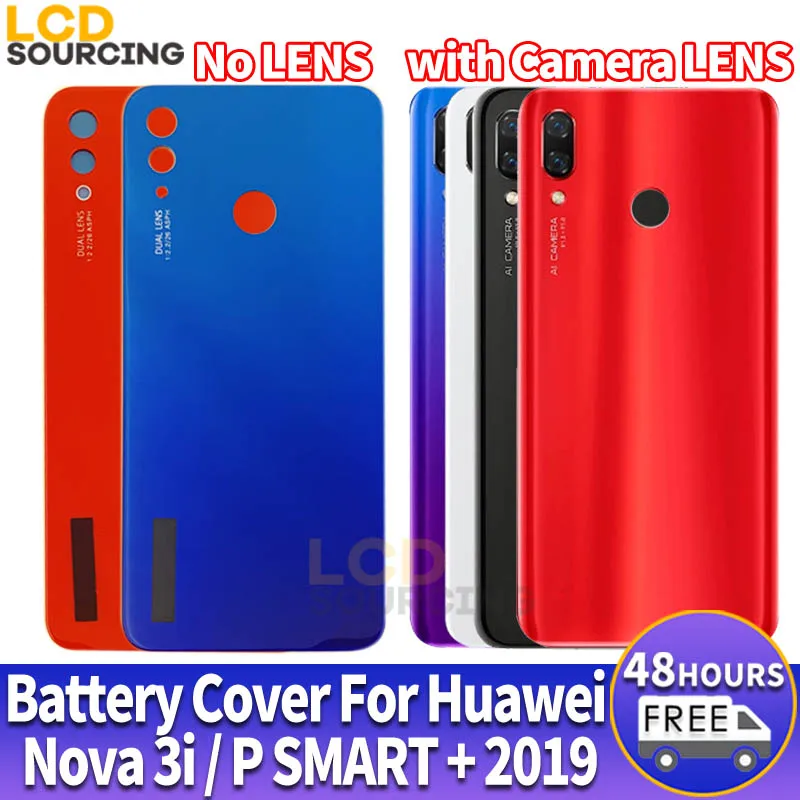 6 3 &quotдля Huawei Nova 3i крышка батареи Задняя стеклянная корпуса для P Smart Plus Замена с