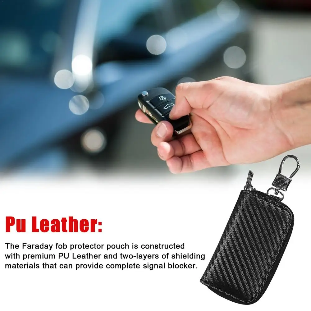 Signal Shielding Protector Bag Hielded Zipper Bags High Quality PU Key Anti-Theft Case Pouch Hot | Автомобили и мотоциклы