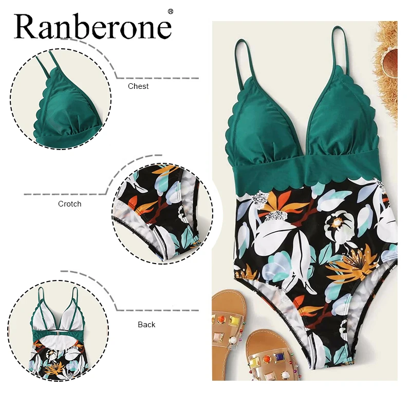 2020 Sexy Ruffle Swimwear Women Deep-V Bathing Suits One Piece Swimsuit Push Up Beach Wear Back Buckle Women Sports Swim Suit