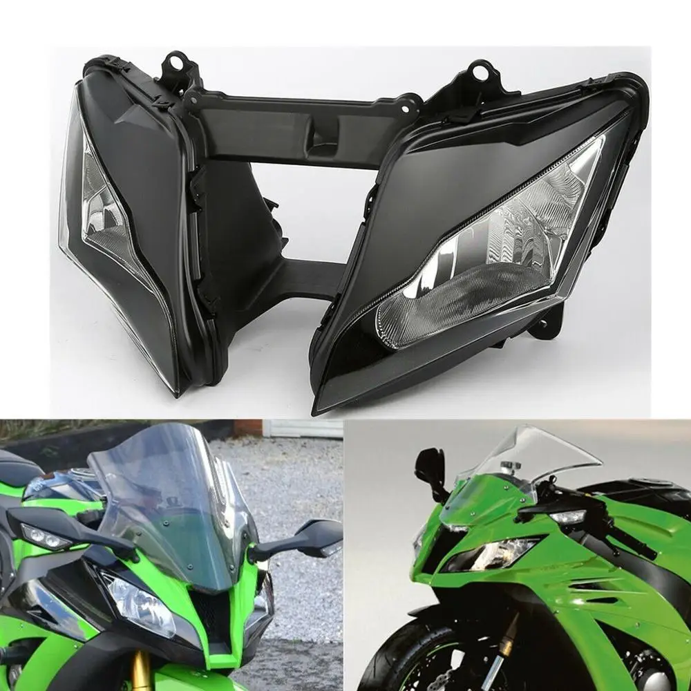 

Motorcycle Headlight For Kawasaki Ninja ZX10R ZX-10R ZX 10R 2011-2015 2012 2013 2014 Black Clear Lens Lamp Assembly