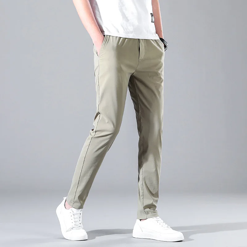 

2021 new summer men's casual pants summer men's straight loose work casual pants men's pants