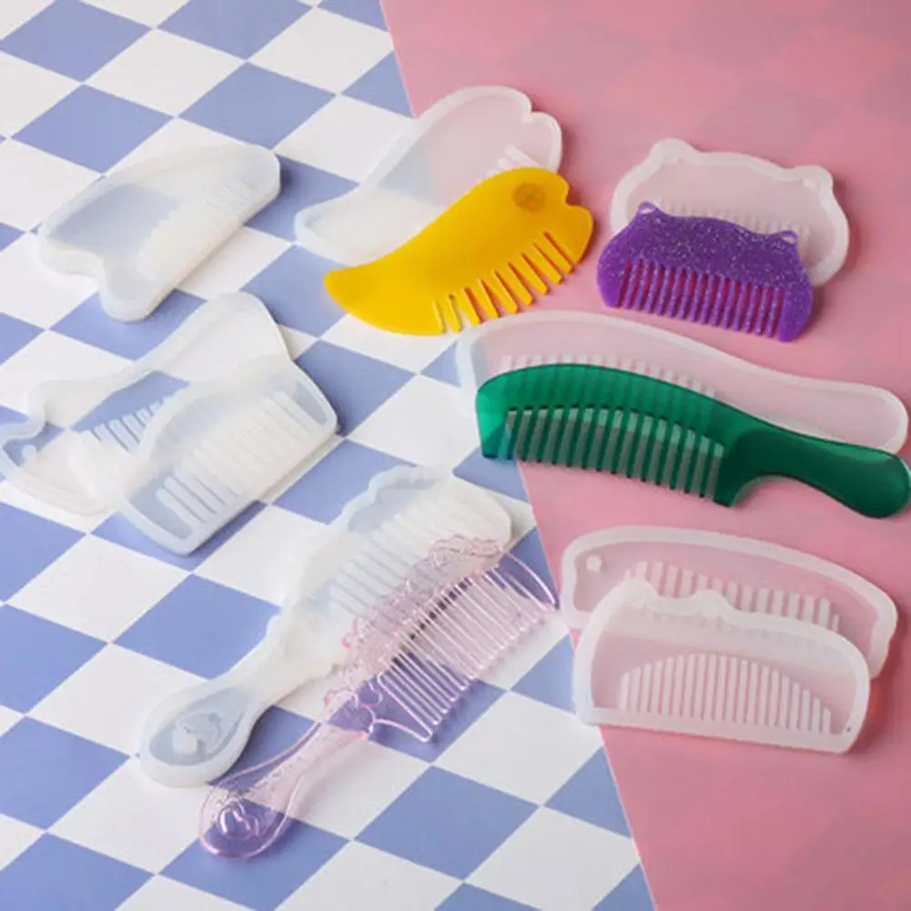 

UV Resin Silicone Comb Mold Epoxy Resin Molds for DIY Caroon Tools Making