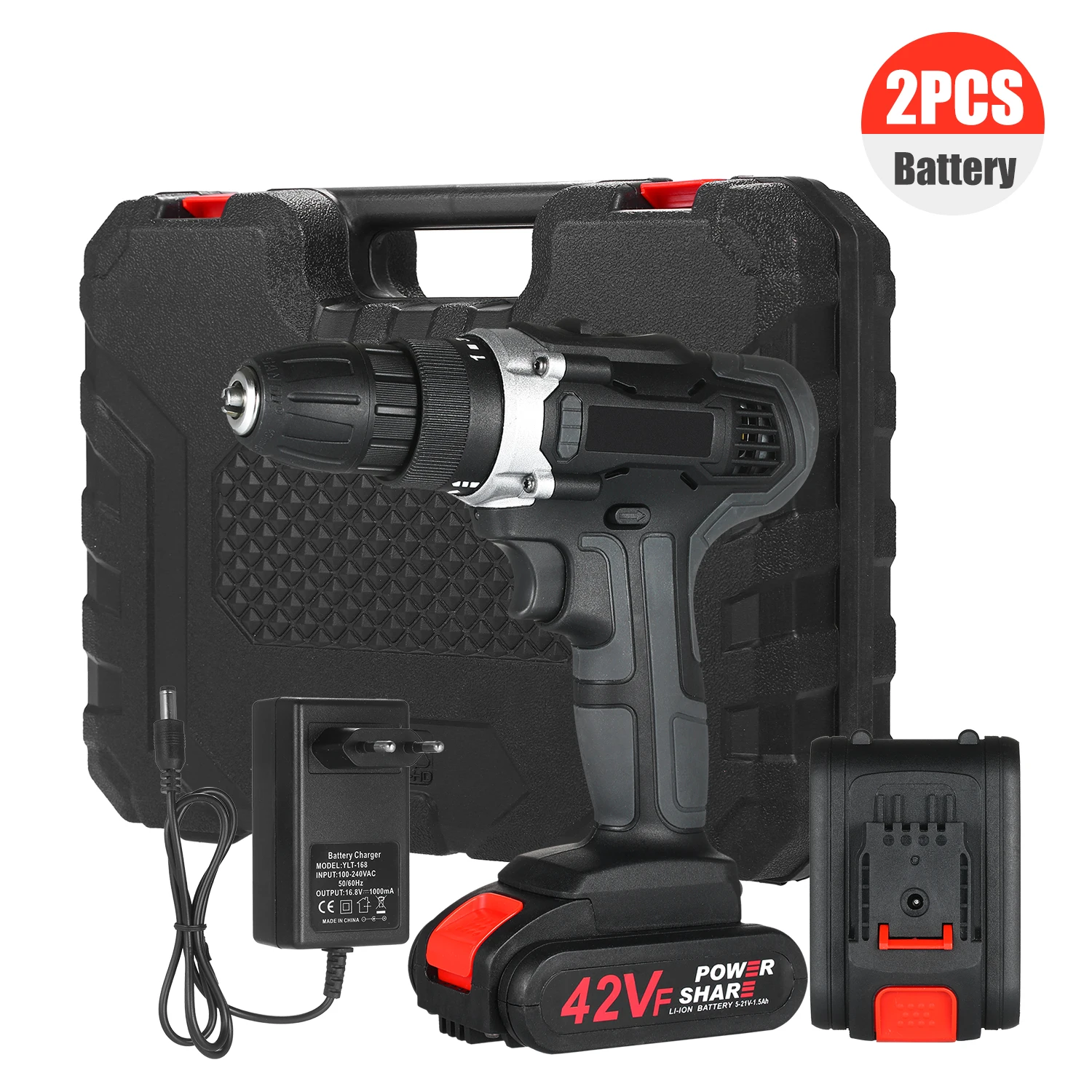 

21V Electric Screwdriver Cordless Impact Drill Mini Electric Screwdriver Drill Hand All Copper Driver Power Tool With Battery