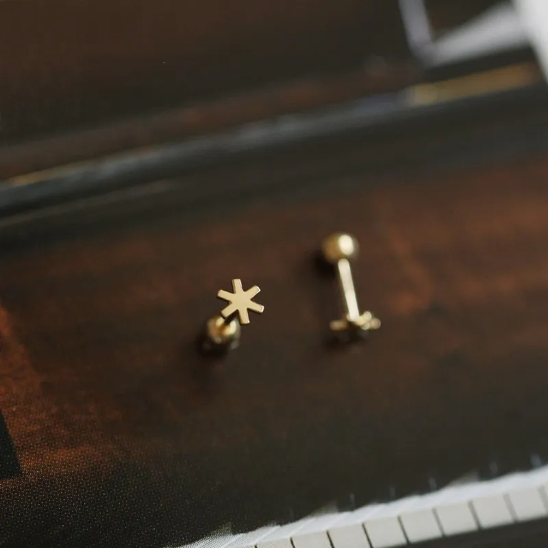 Выбор шага 9k чистого золота шар из нержавеющей стали круглый завинчивающаяся