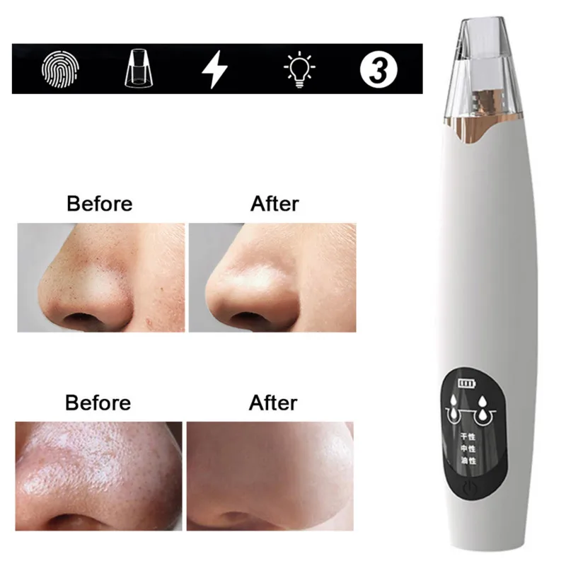 

Blackhead Removal Instrument Acne Pimple Removal Electric Vacuum Nose Pores Deep Cleaning T Zone Skin Care Machine Dropshipping