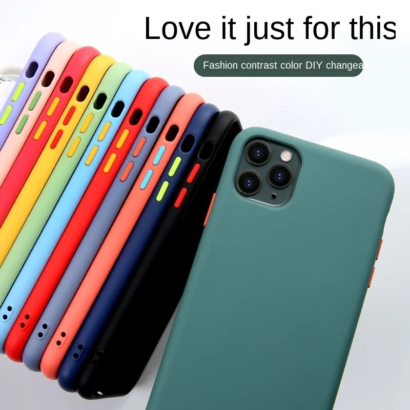 

Suitable for Apple II, liquid silicone two-color XSMAX7P8GXR mobile phone case, anti-drop mobile phone protective case wholesale