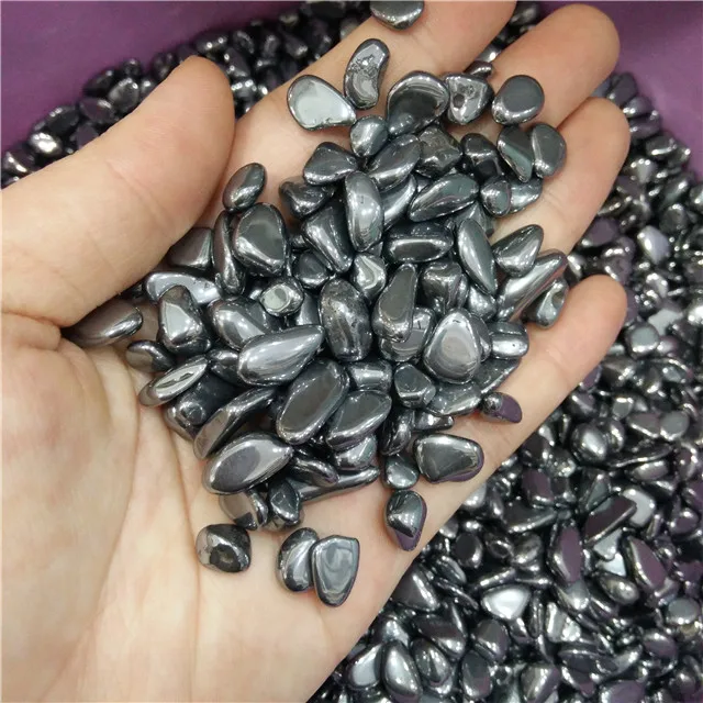 50 г Титан серебро из камня гематит гранулированный камень для украшения дома |