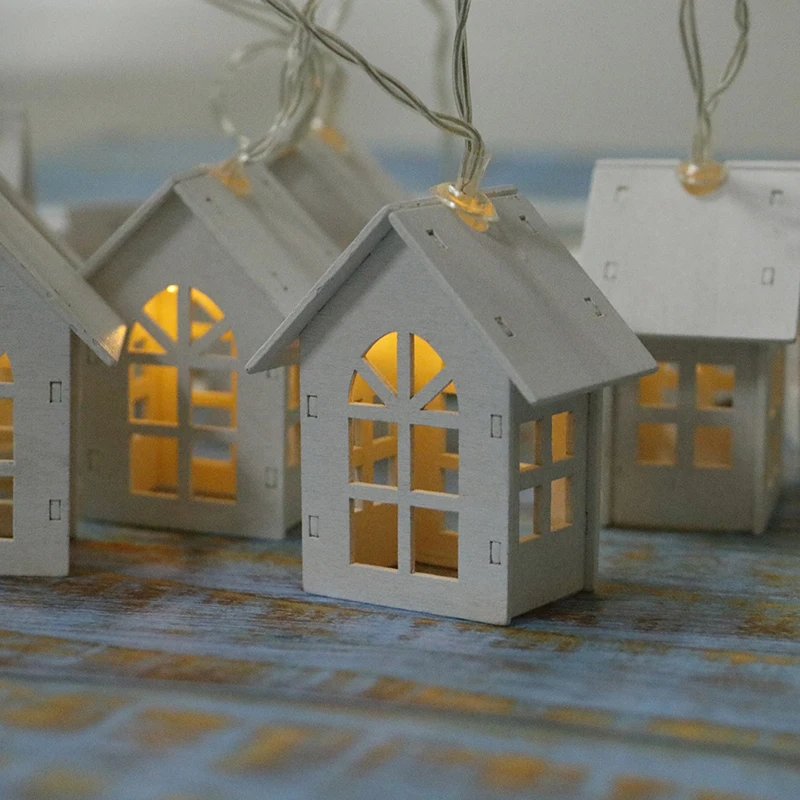 10 шт. светодиодная деревянная гирлянда для рождественской елки 2 м|Сверкающие