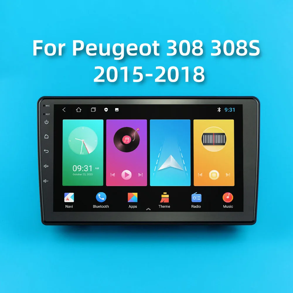 

2 Din Android Car Stereo For Peugeot 308 308S 2015-2018 9" Autoradio GPS Navigation WIFI Audio Head Unit Car Radio With Display