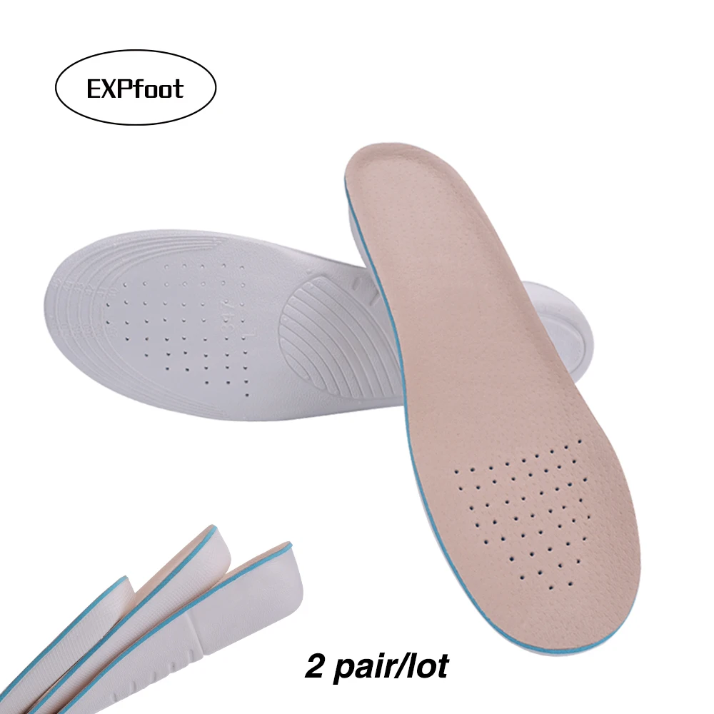 2 пара/лот увеличивающие рост стельки из свиной кожи подошвы для обуви