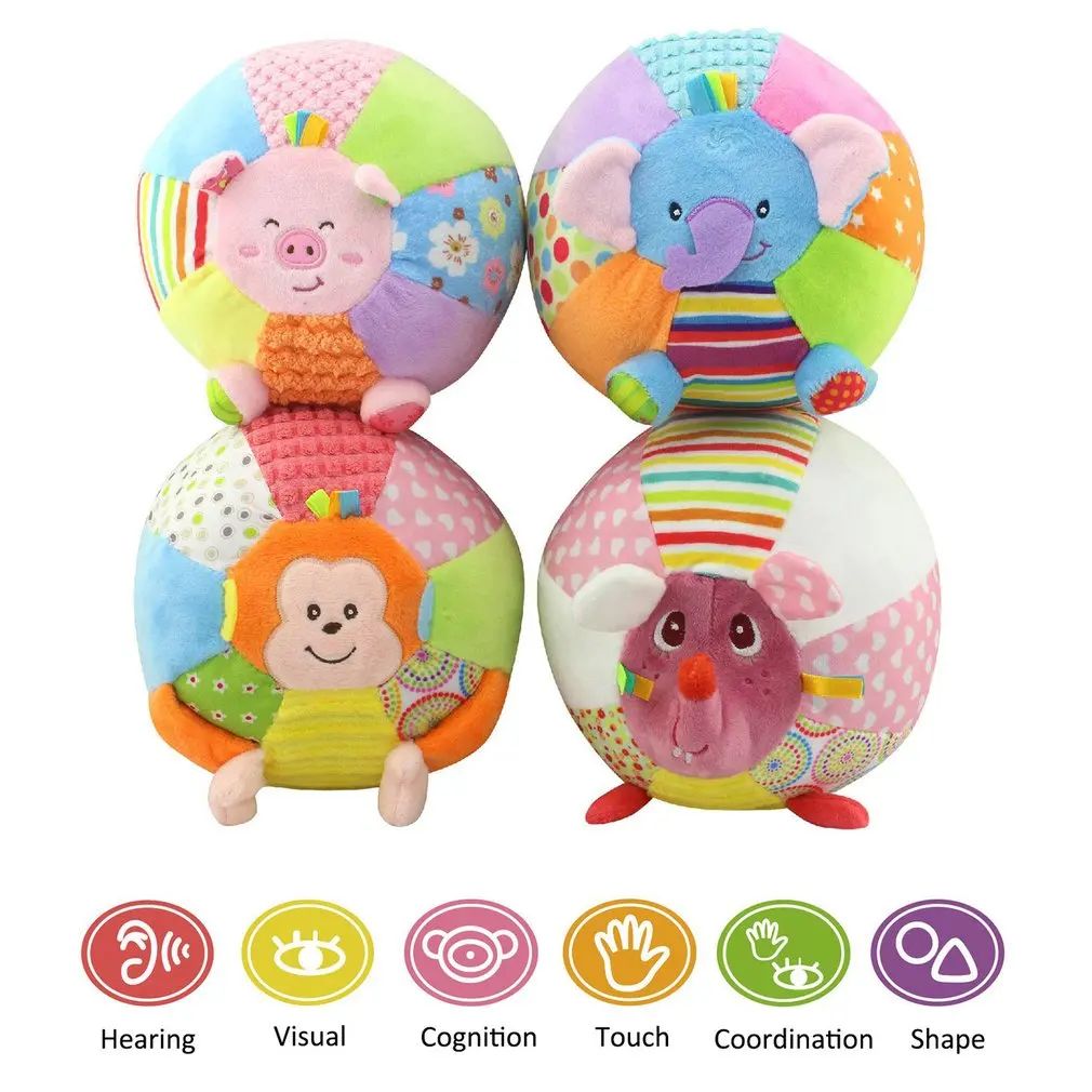 

Baby Rattle Toys Animal Doll Bed Bell For Stroller Infant Multifunctional Hand Bell Music Rattle Toy Educational Toy