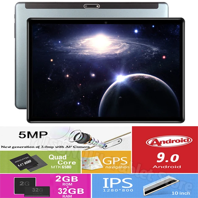Глобальная версия 10 дюймового планшета четырехъядерный процессор быстрой