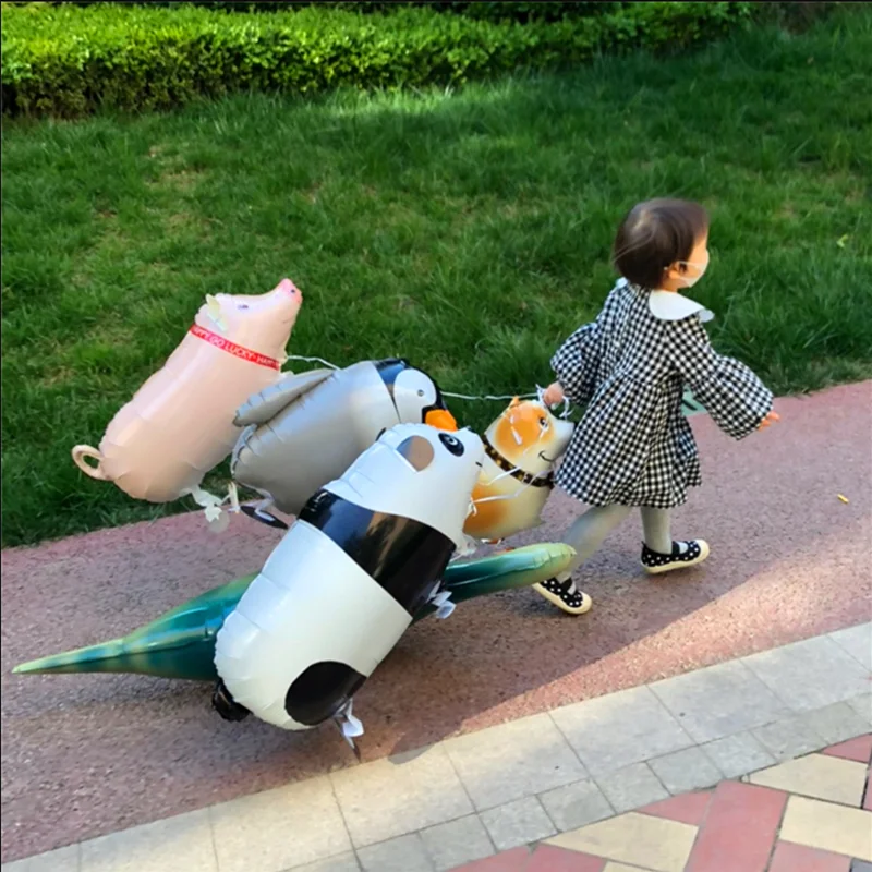 Для Прогулок Животные Фольга воздушные шарики детские игрушки ходячие питомцы