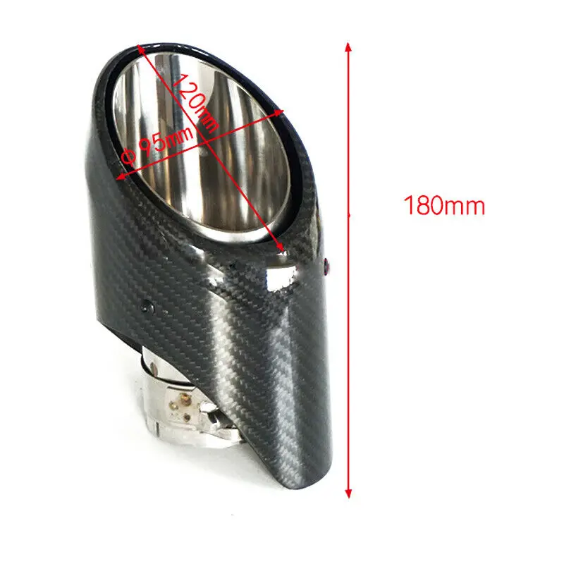 Модель 2019 глянцевый Наклонный наконечник выхлопной трубы из углеродного волокна