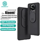 Чехол NILLKIN Camshield для Xiaomi POCO X3 Pro NFC Redmi Note 10 4G 10s 9s 9 Pro Max, Роскошный чехол из поликарбоната с защитой камеры