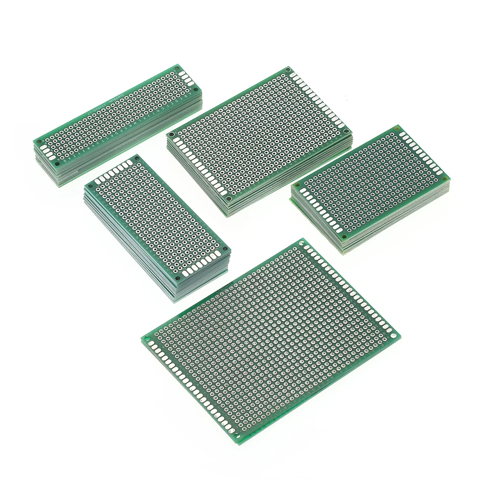 36pcs Double Sided PCB Board Kit Universal Printed Circuit Protoboard +Transparent Case for DIY Soldering Electronic Projects |