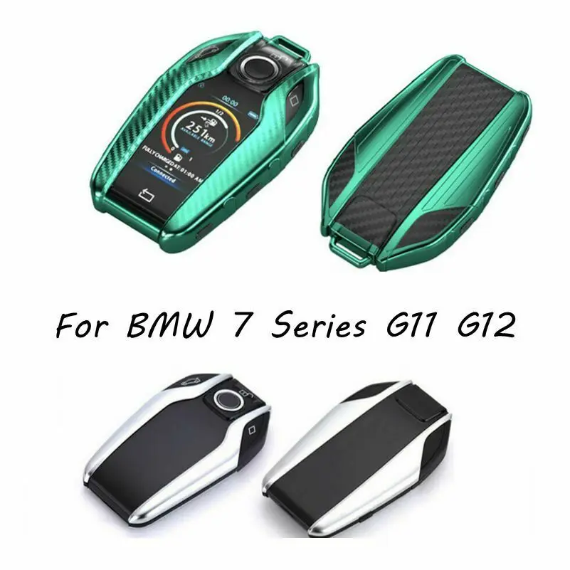 

Full Sealed Carbon Fiber TPU Car LED Display Key Case Cover for BMW 7 Series G11 G12 Key Cover