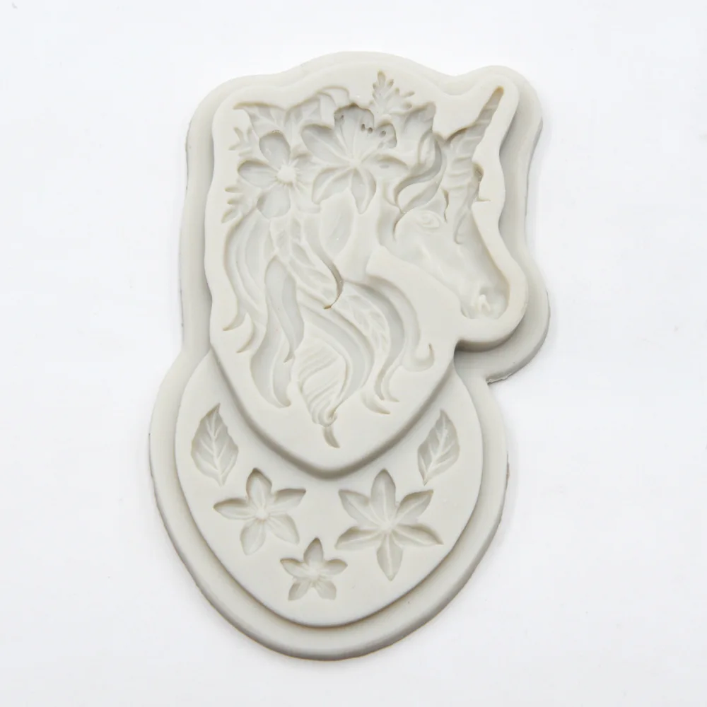 Новинка силиконовая форма 3D в форме единорога для помадки торта свадебное
