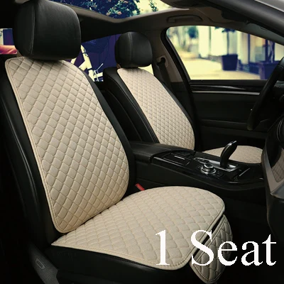 1 seat beige Автомобильная спинка автомобильный протектор подушки сиденья коврик для авто передний автомобиль Стайлинг автокресло чехол - Название цвета: 1 seat beige