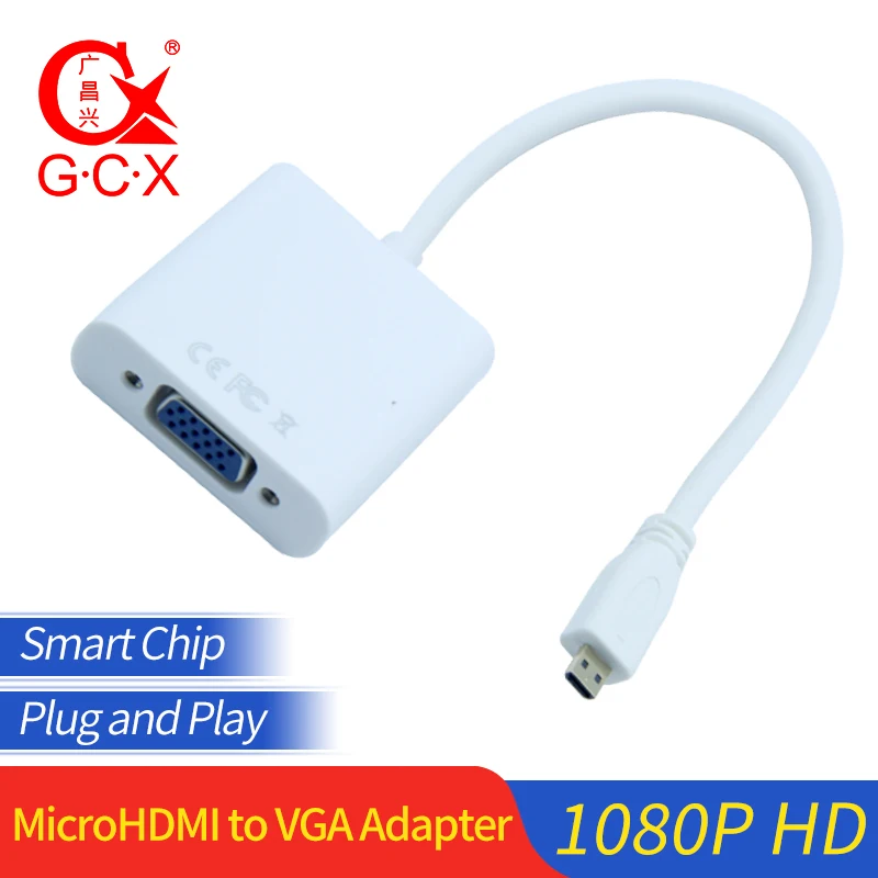 1080P микро HDMI к VGA видео конвертер Кабель-адаптер для ПК Монитор Проектор