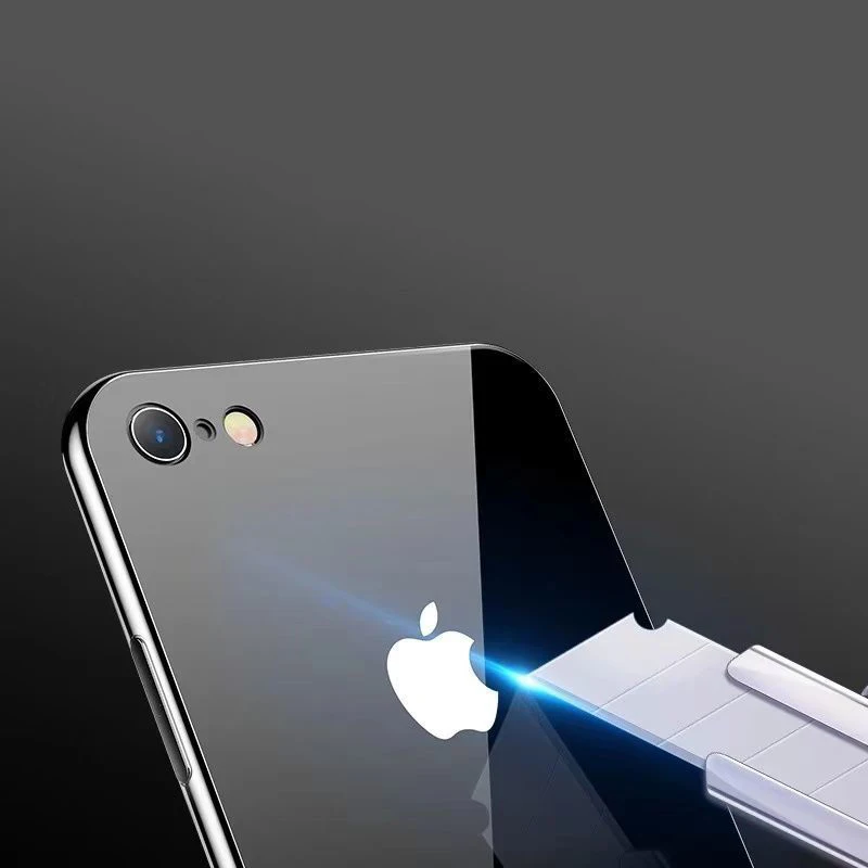 Чехол-накладка для iPhone X S XR из закаленного стекла градиентный 13 12 11 Pro Max Mini 7 8 6 |
