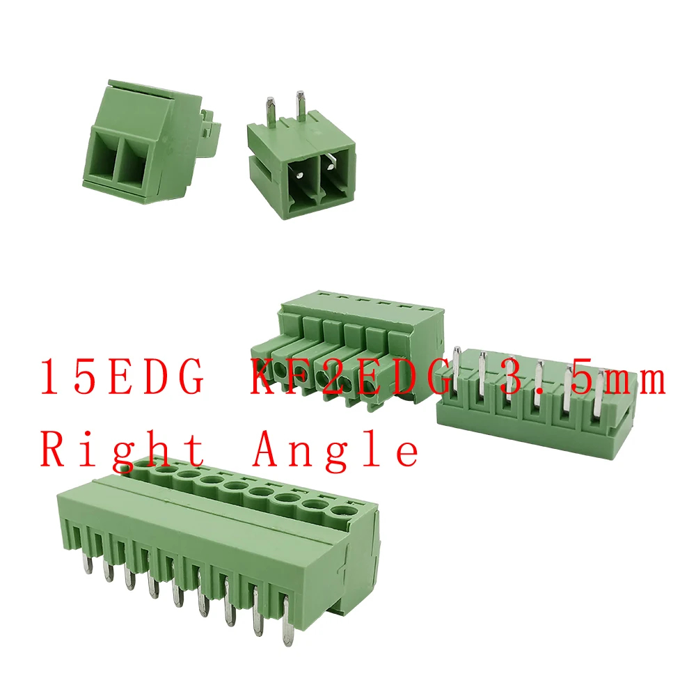 5 пар KF2EDG 15EDG 3 мм 2-12 контактов прямоугольные PCB Винтовые клеммные колодки
