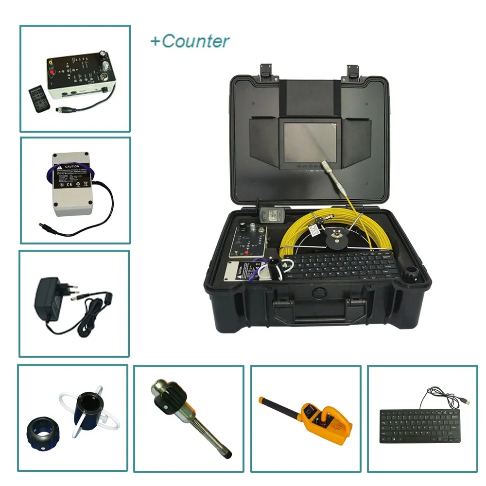 Канализационная Труба Инспекционная камера система 40 м/50 м кабель встроенный
