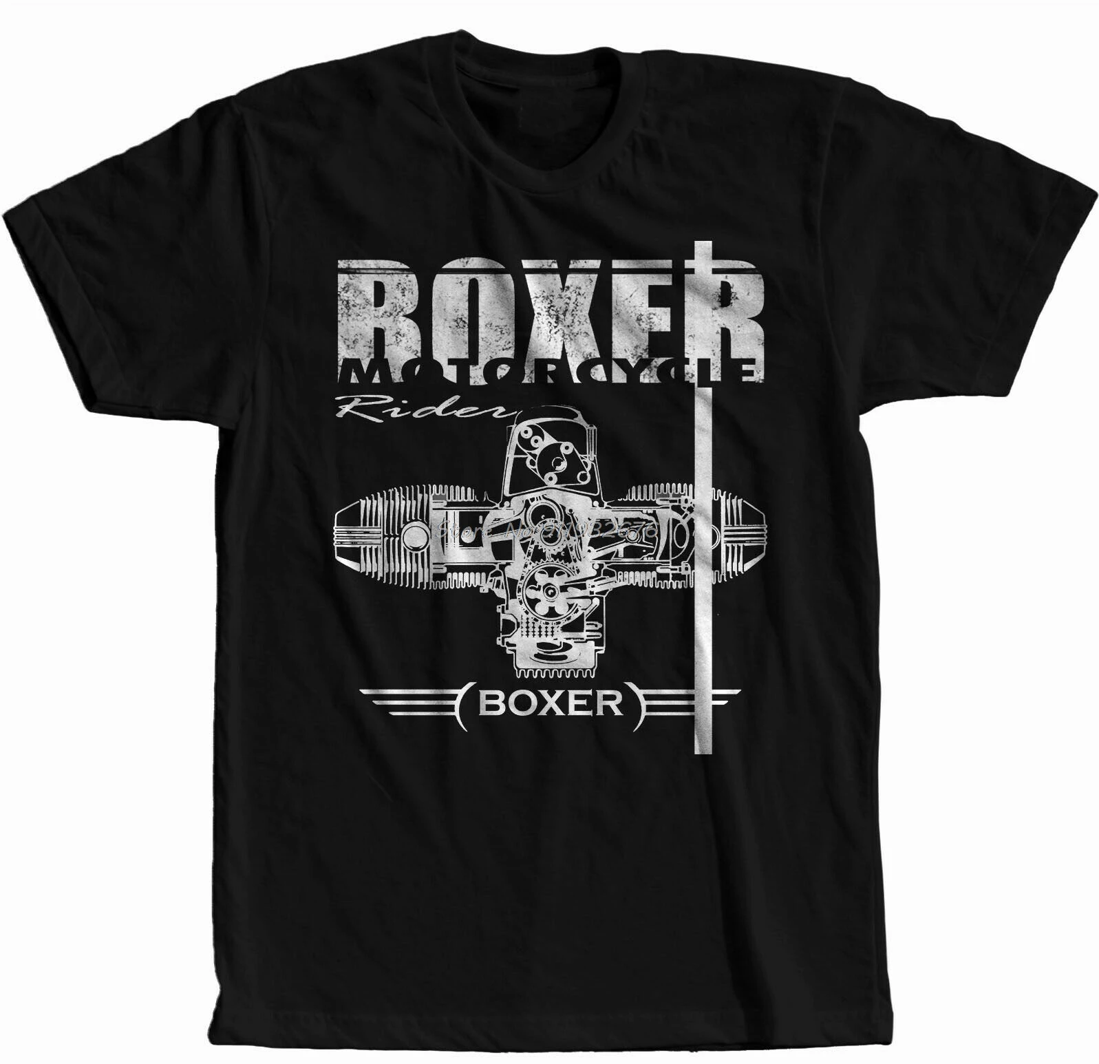 

Boxer Motorcycle Engine Motorrad Racing T-Shirt Fashion Short-Sleeve Casual Tee Shirt Men Cotton Tshirt Streetwear Harajuku