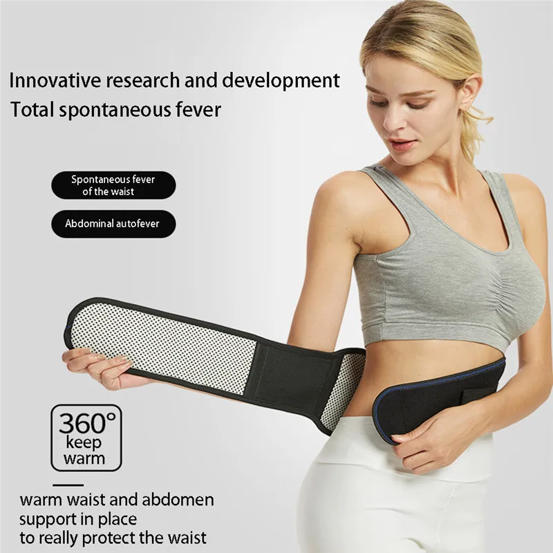 1pcs Adjustable Waist Tourmaline Self Heating Magnetic Therapy Back Support Belt Lumbar Brace Relieve Waist Pain Massager