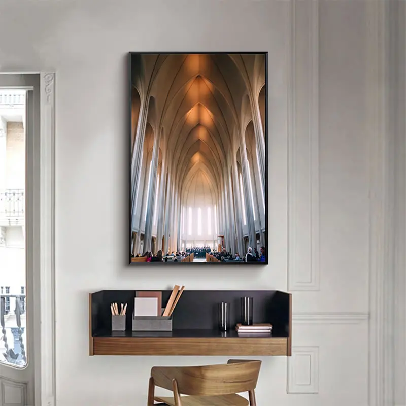 Геометрическая абстрактная архитектура Современная Картина на холсте настенное