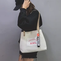 casual letter tote cheap womens bags canvas shoulder messenger female bag korean fashion crossbody bag for girl cloth handbags