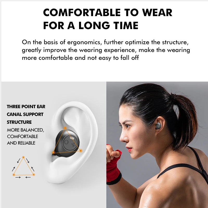 

Active Noise Cancelling True Wireless Earbuds ANC TWS bluetooth 5.0 in-Ear Earphones Type-C Fast charging Charging box for Sport