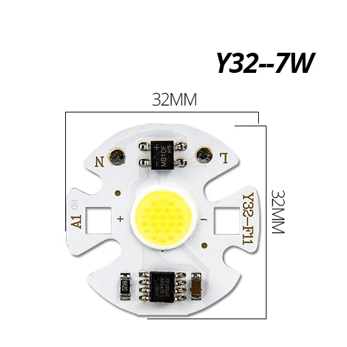Y32 7W Светодиодный светильник лампы COB светодиодный чип 220V 50W 30W 20W 10W Luces СВЕТОДИОДНЫЙ матричный для Точечный светильник потолочные светильник не нужен драйвер DIY прямоугольные диод - Испускаемый цвет: Y32 7W