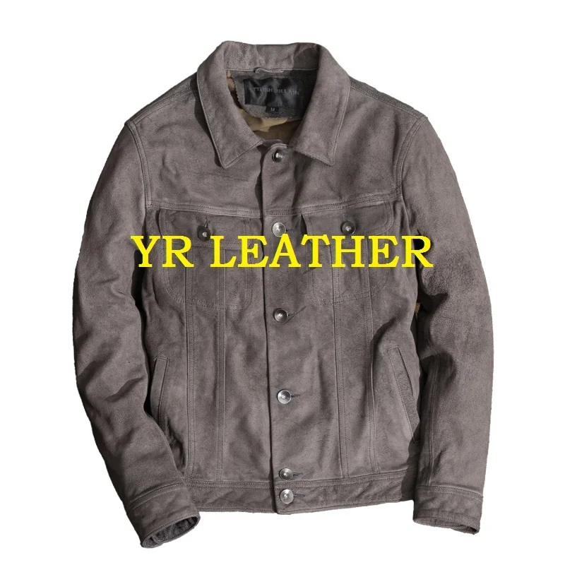 

YR! Бесплатная доставка. Оптовая Продажа. Брендовая винтажная куртка из натуральной кожи в американском стиле. Мужская классическая матовая ...