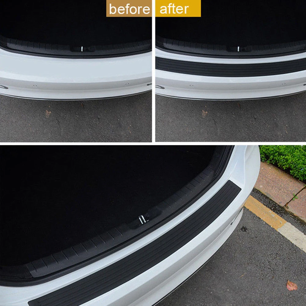 Universal Black Protector Stickers Strip bumper protector Car Anti-Collision Tape Rubber Styling Accessories | Автомобили и