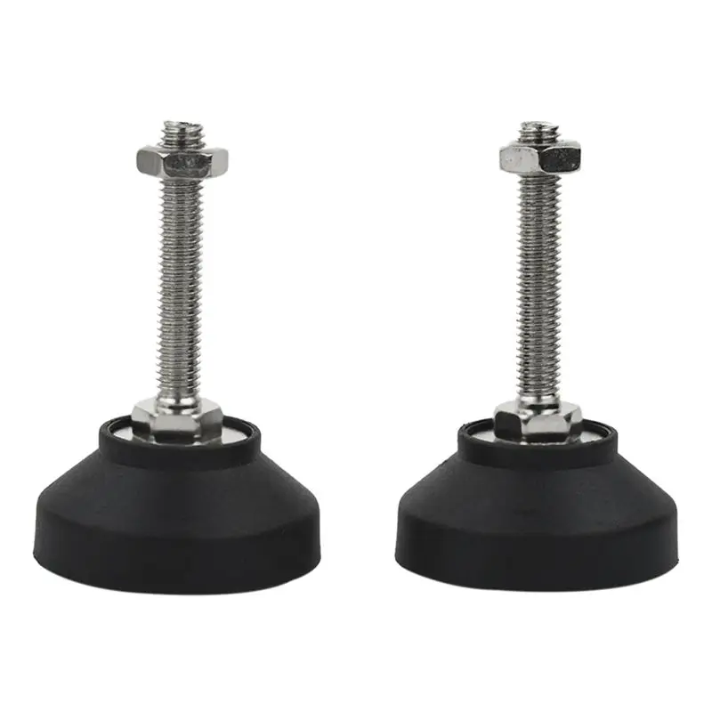 

2Pcs Adjustable Threaded Pole Leveling Foot Furniture Glide M8x50mm