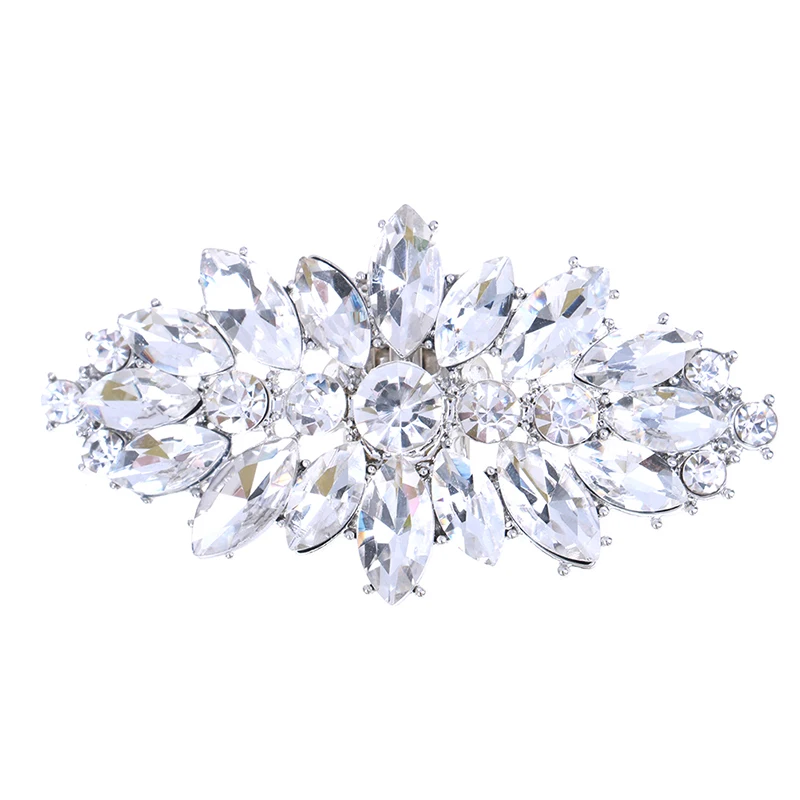 Элегантные модные женские туфли-лодочки на высоком каблуке украшенные стразами |