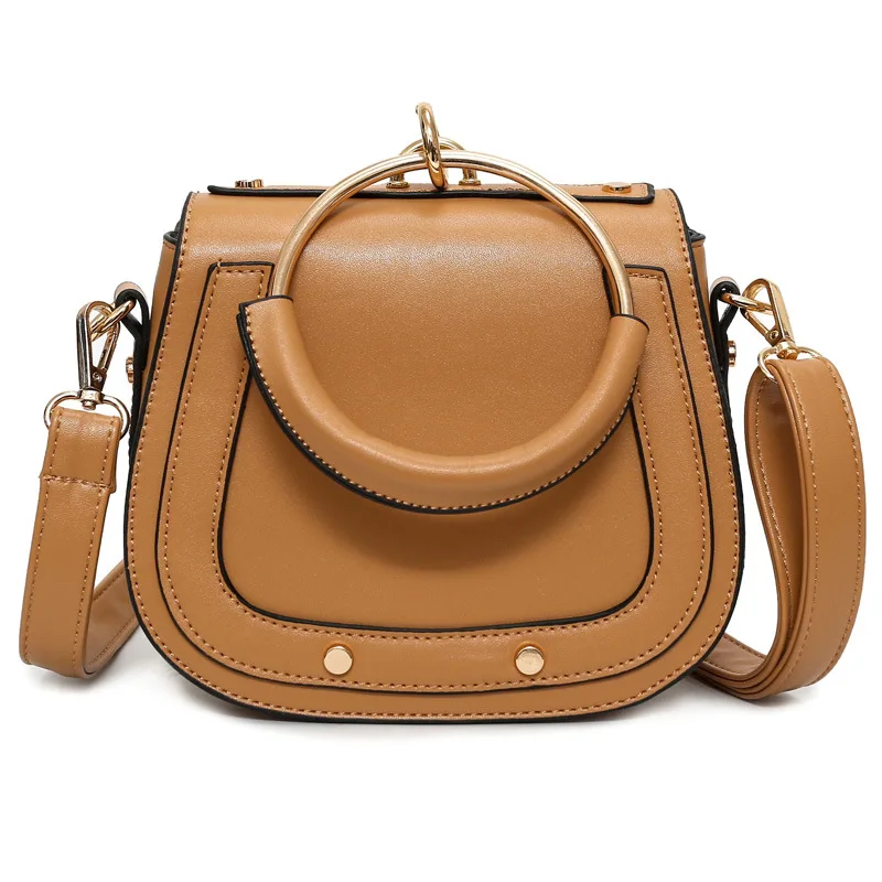 Khaki shoulder bag Роскошная седельная сумка для женщин, сумка-мессенджер, Сумки из искусственной кожи, женские маленькие сумки через плечо, роскошная сумка на плечо B1 - Цвет: Khaki shoulder bag