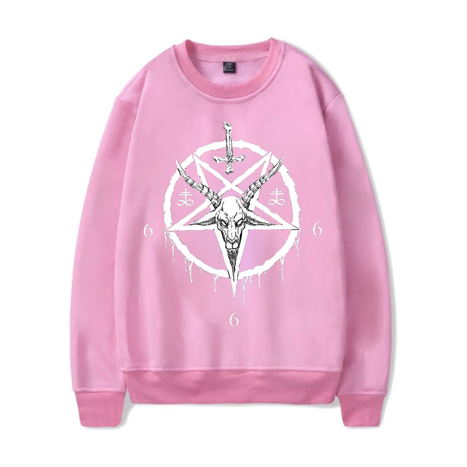 Толстовка Baphomet с круглым вырезом толстовки надписью сатана демона смерти зла