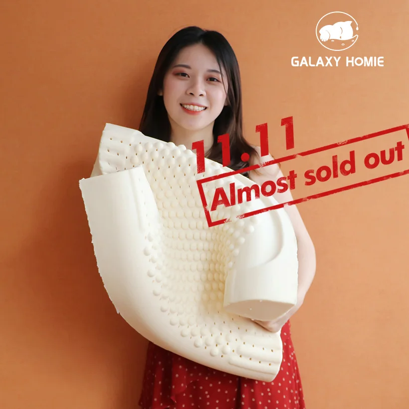 100% Таиланд чистый латексного материала большие Массажная подушка для шеи