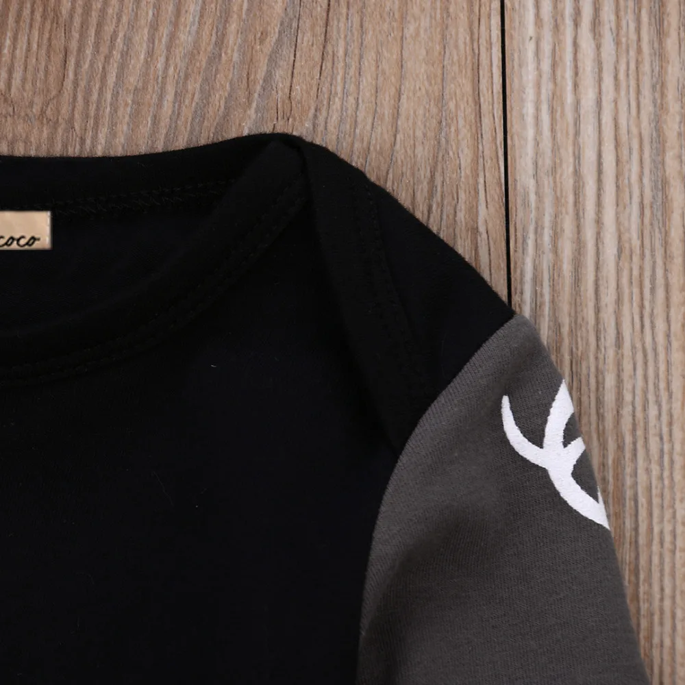 Комплект детской одежды на Рождество топ с оленем футболка + штаны леггинсы шляпа