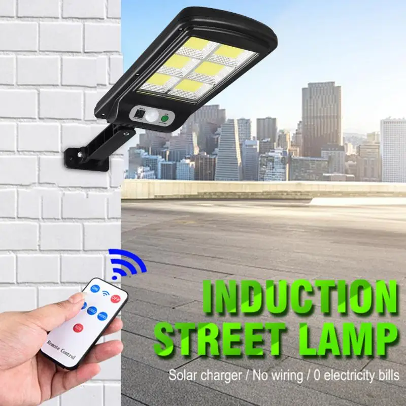 

2pcs COB Flood Lamp Solar Street Light 120 LEDs Outdoor Waterproof Motion Sensor Sun Protection