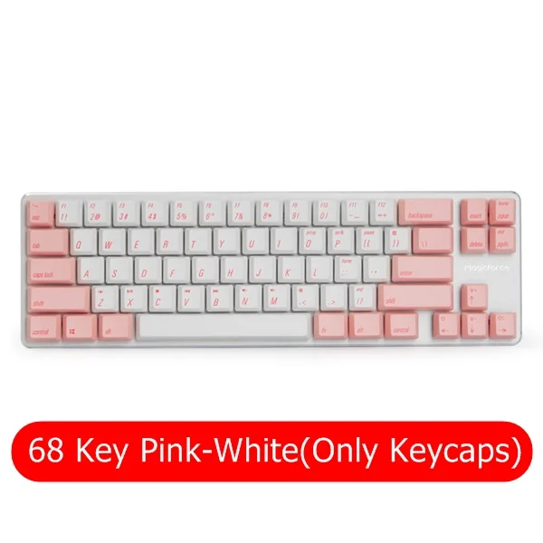 Olive MAGICFORCE PBT Two-Color Moulding 108 Key Mechanical Keyboard Keycaps For Mechanical Keyboard Cute Mixed Color PBT Keycaps - Цвет: Olive