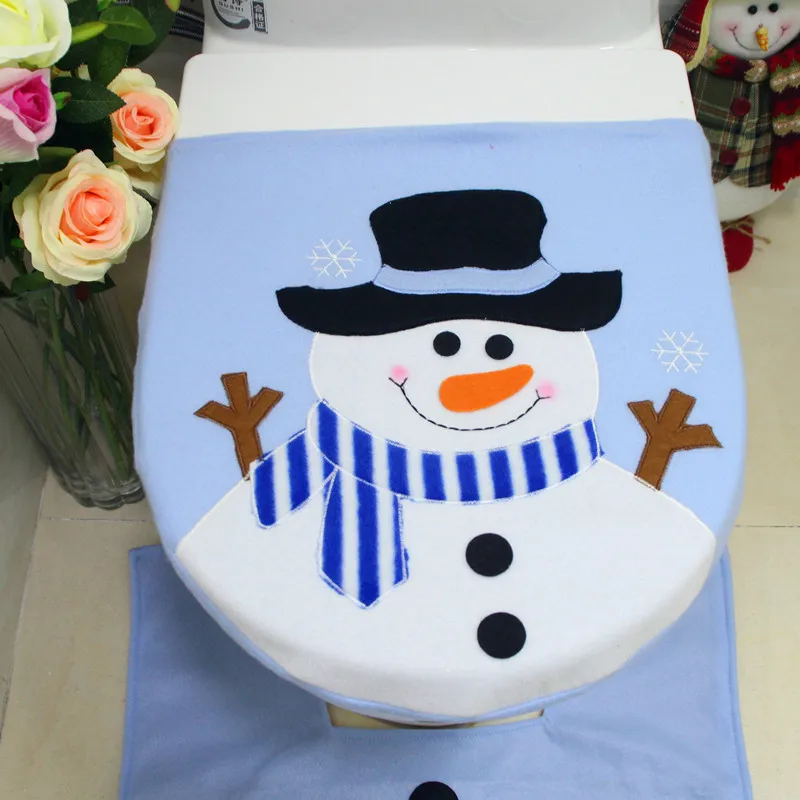 

New Year xmas decoration Christmas Ornament Navidad 2019 Gifts Christmas Decorations for Home Santa Claus Toilet Lid Cover