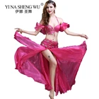 Новый взрослый женский танец живота костюмы танец живота юбка для выступлений на сцене 23 предмета в комплекте, бюстгальтер, пояс, юбка для танца живота одежда